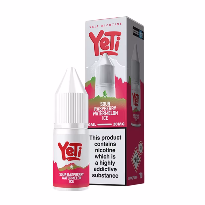 Sour Raspberry Watermelon Ice Nic Salt E-Liquid by Yeti Summit