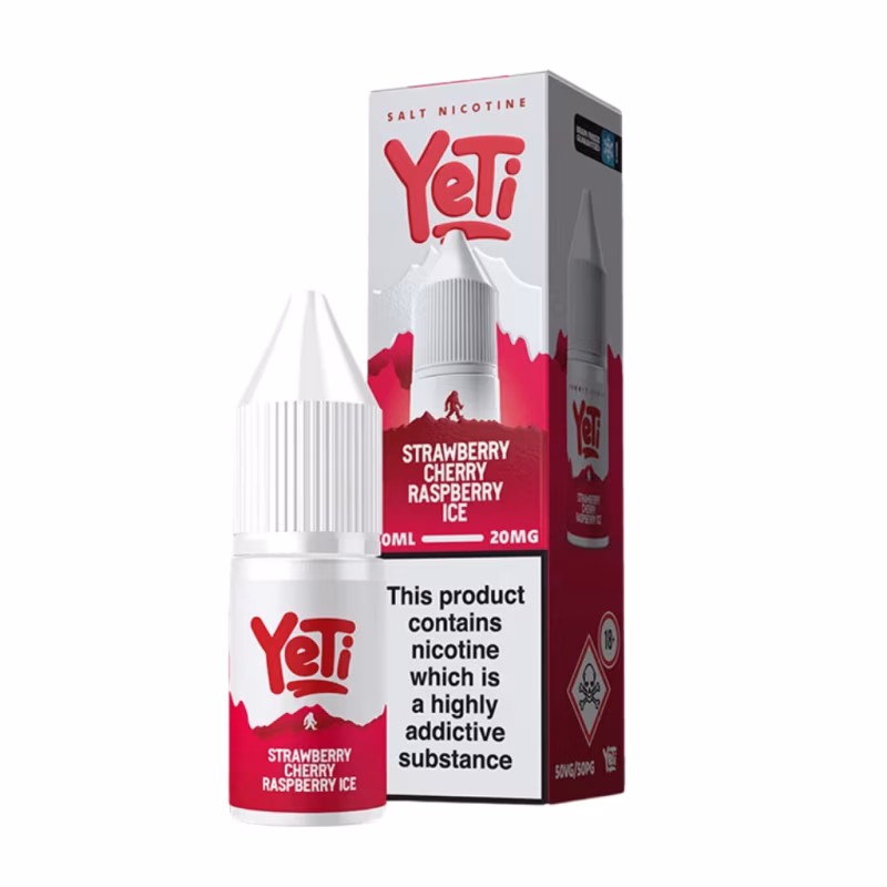 Strawberry Cherry Raspberry Ice Nic Salt E-Liquid by Yeti Summit