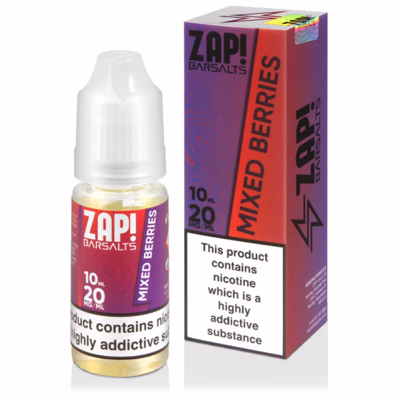 Mixed Berries Nic Salt E-Liquid by Zap! Bar Salts